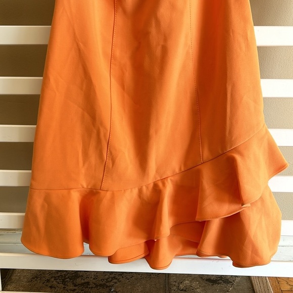 REVOLVE LIKELY Reyn Halter-Neck Dress Mandarin Orange Sun Size 10 - Picture 5 of 16